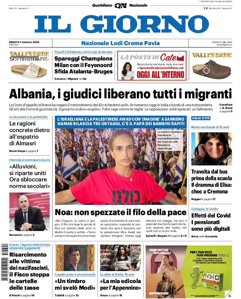 Prima-pagina-il giorno-edizione-di-oggi-20250201